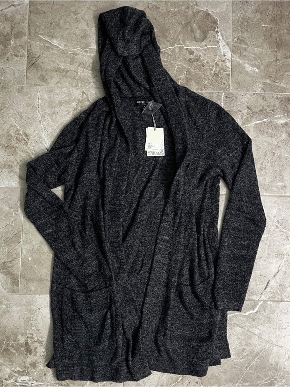 Barefoot Dreams Open-Front Hooded Cardigan